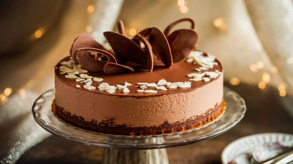 No-Bake Chocolate Almond Cheesecake