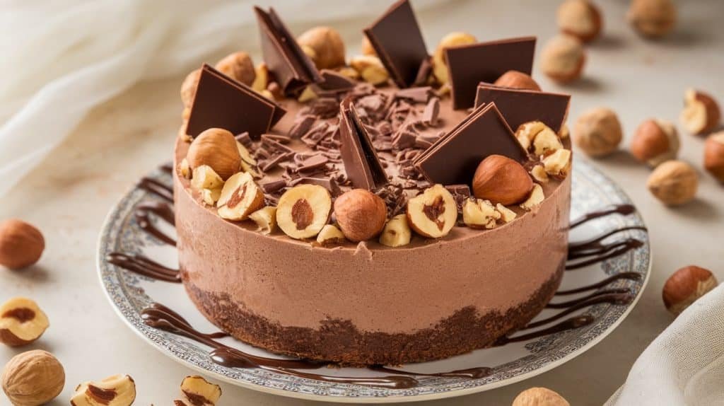 No-Bake Chocolate Hazelnut Cheesecake