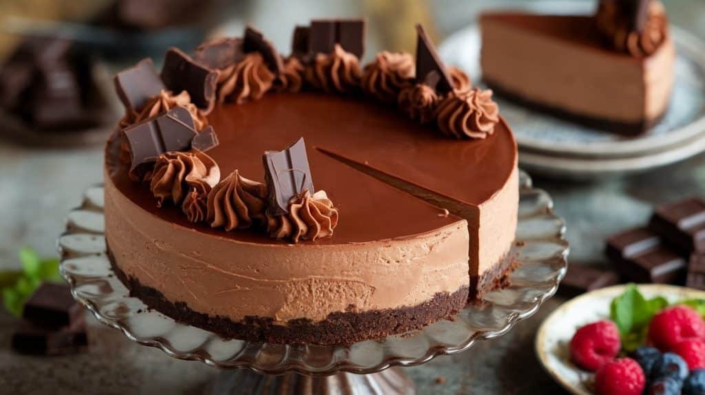No-Bake Chocolate Truffle Cheesecake