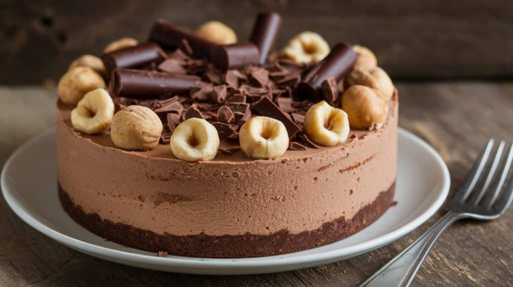 No-Bake Mocha Hazelnut Cheesecake