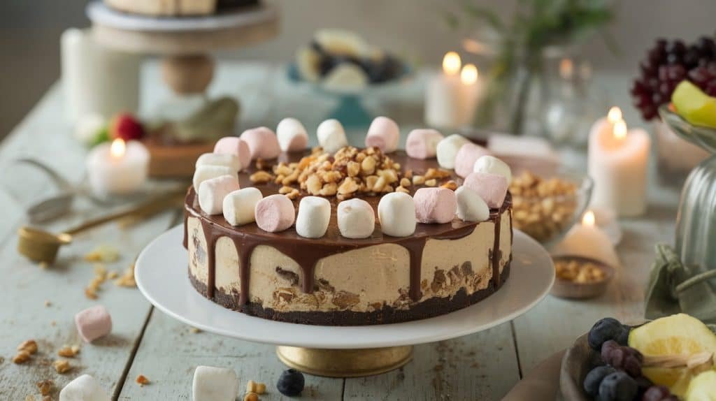 No-Bake Rocky Road Cheesecake
