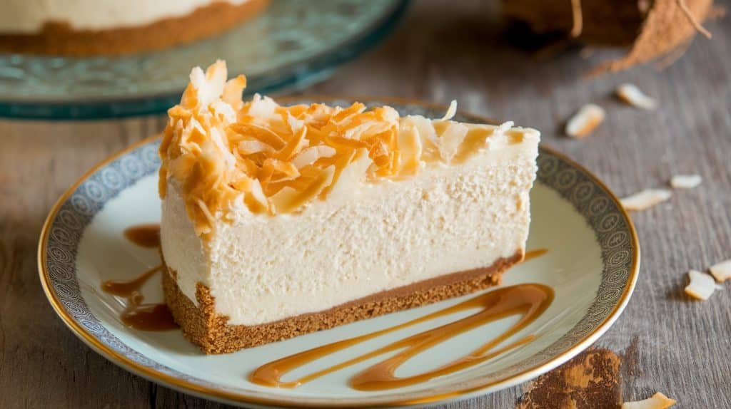 No-Bake Toasted Coconut Cheesecake