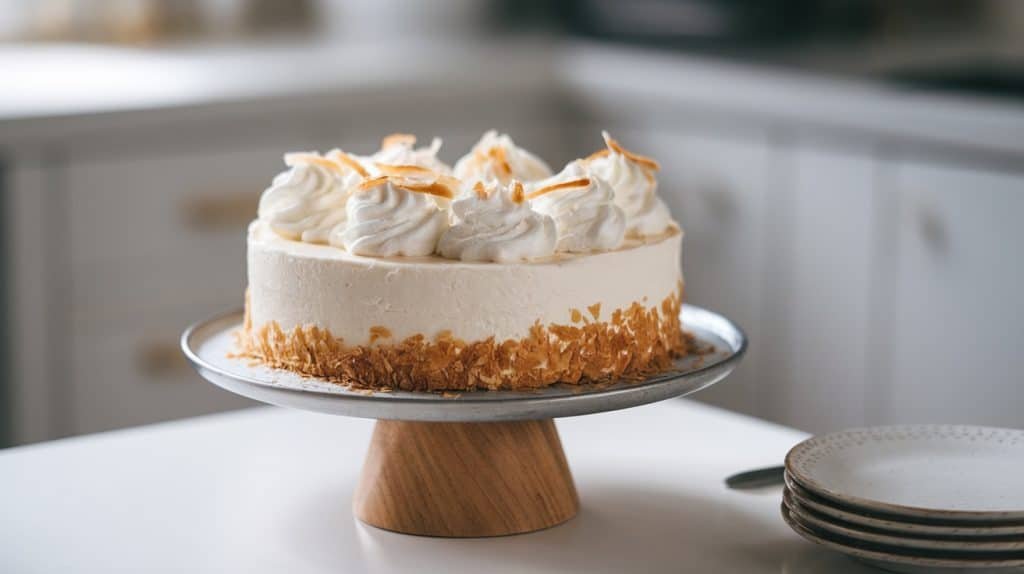 No-Bake Coconut Cream Cheesecake
