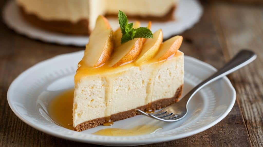 No-Bake Ginger Pear Cheesecake
