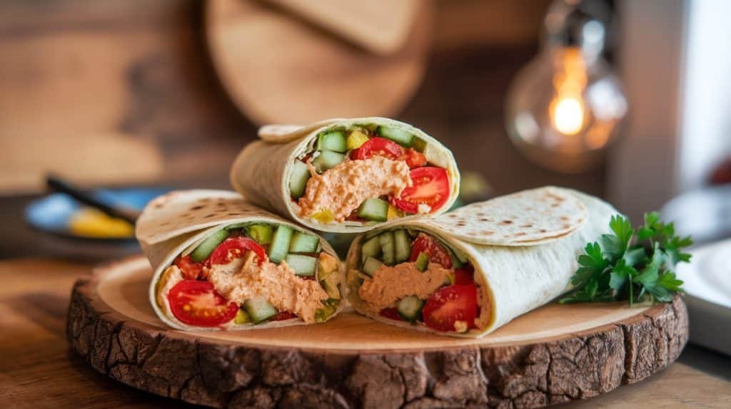 10-Minute Mediterranean Chickpea Wraps