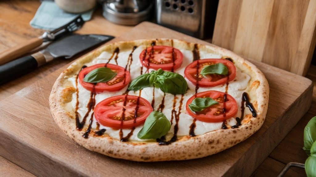10-Minute Margherita Tortilla Pizza