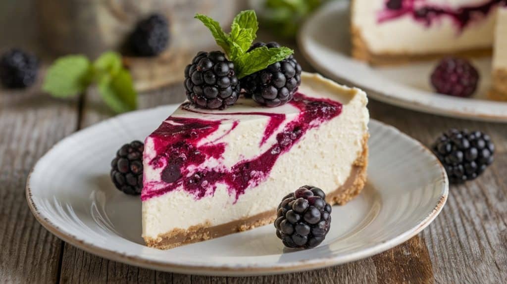No-Bake Blackberry Cream Cheesecake