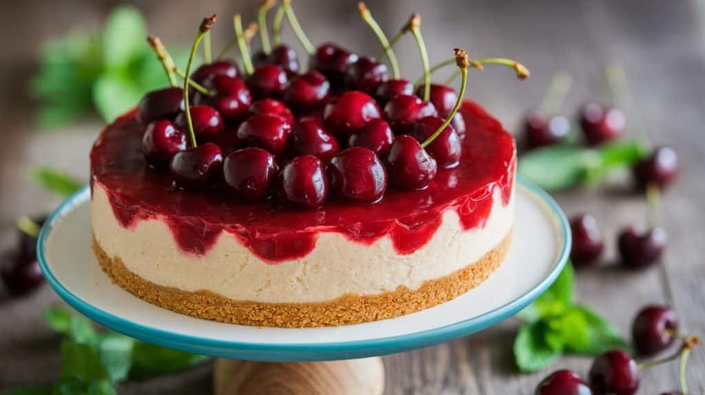 No-Bake Cherry Cheesecake