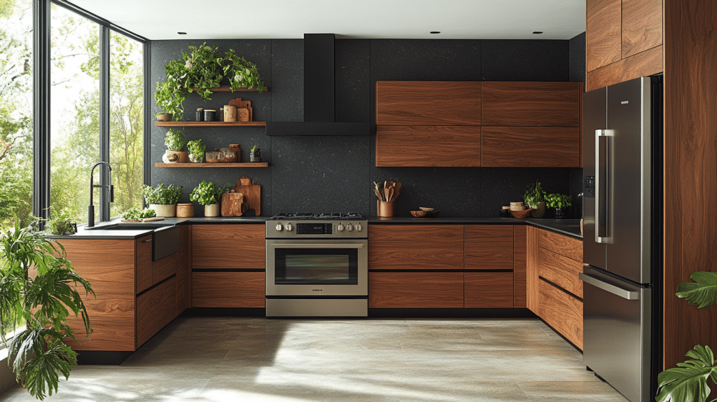 moody kitchen cabinets