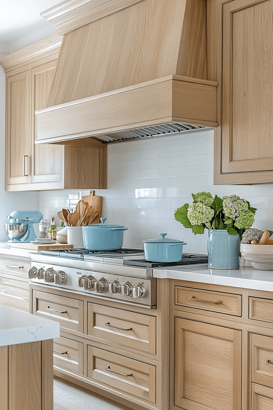 white oak kitchen cabinets