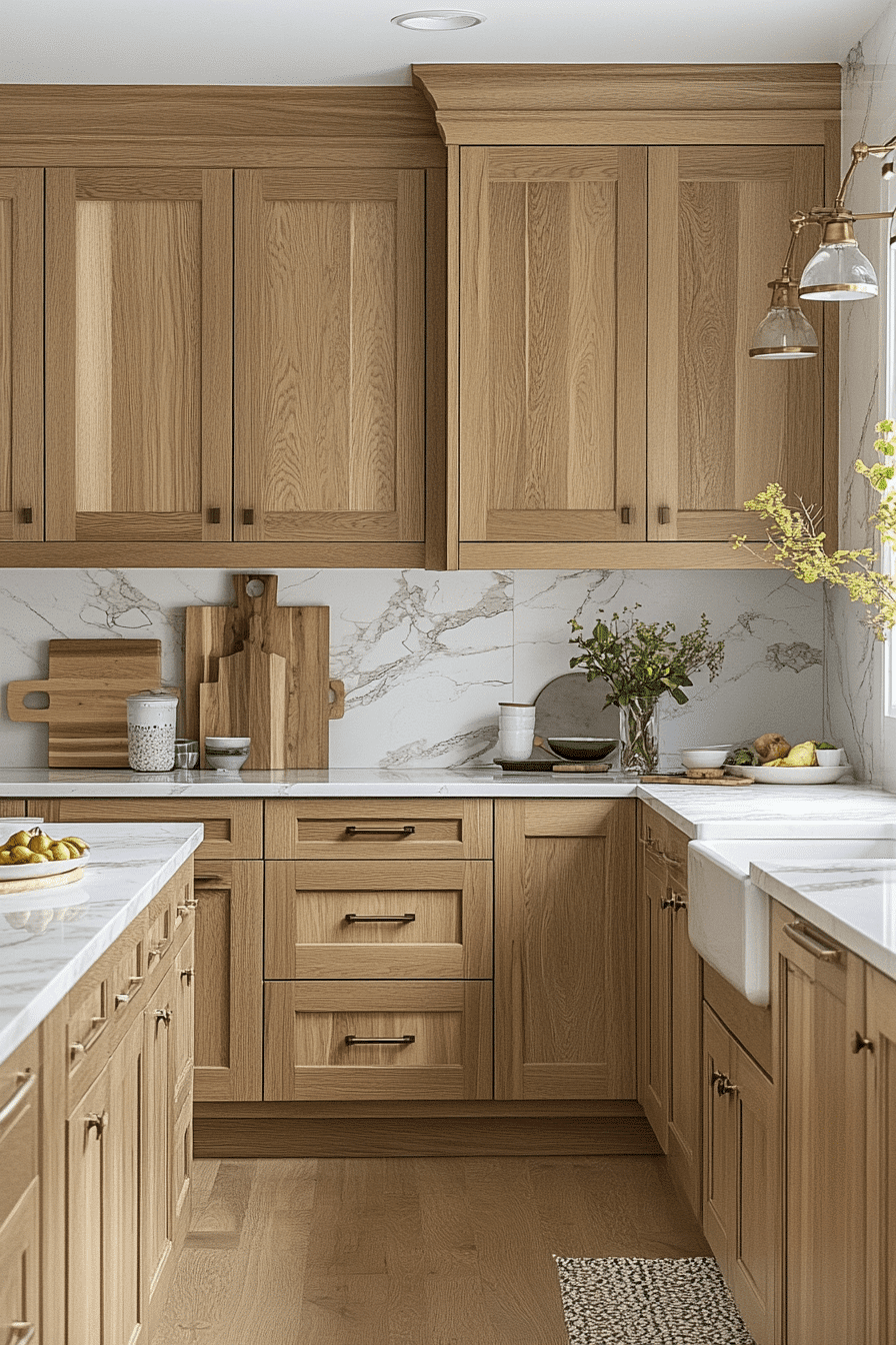 29 White Oak Kitchen Cabinets That Reflect Natural Warmth - Courtneys World