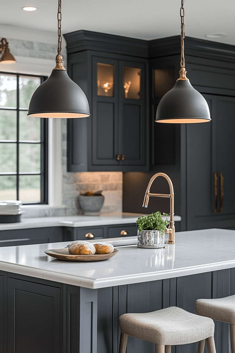 grey and white kitchen