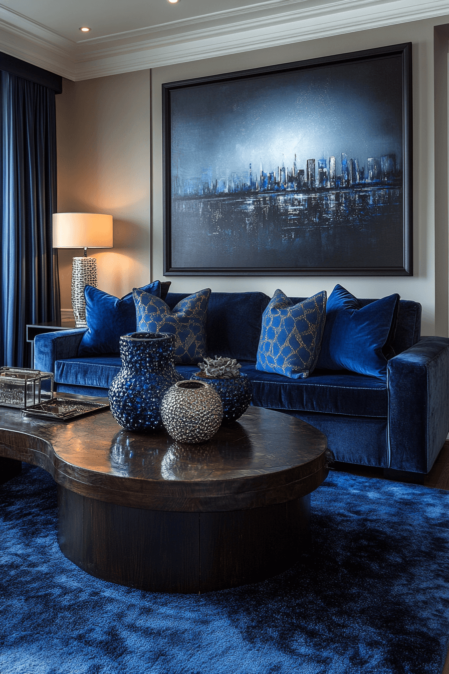 black living room decor