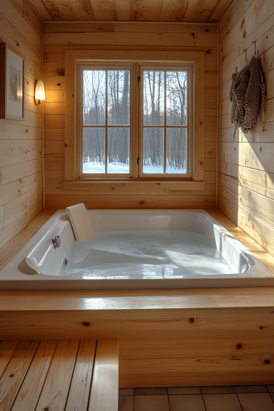 old cabin interior bathroom