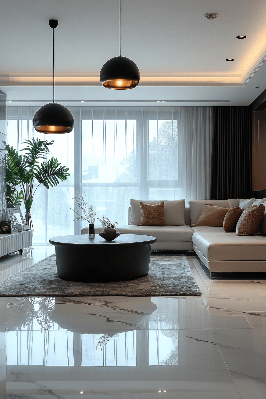 white living room decor