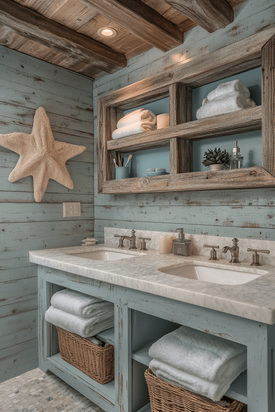 coastal cottage bathroom