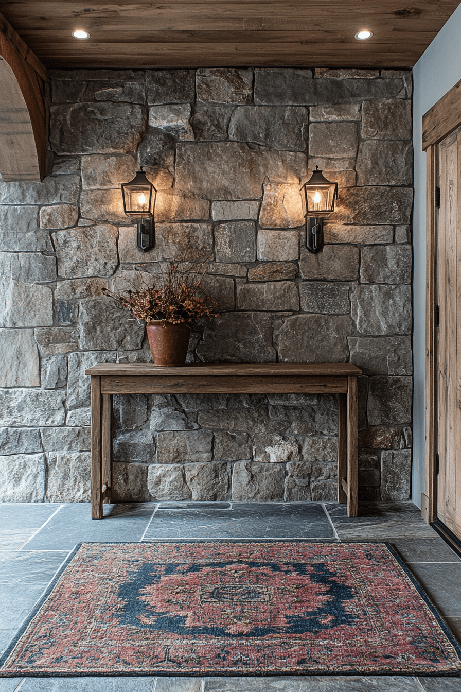 stone wall interior
