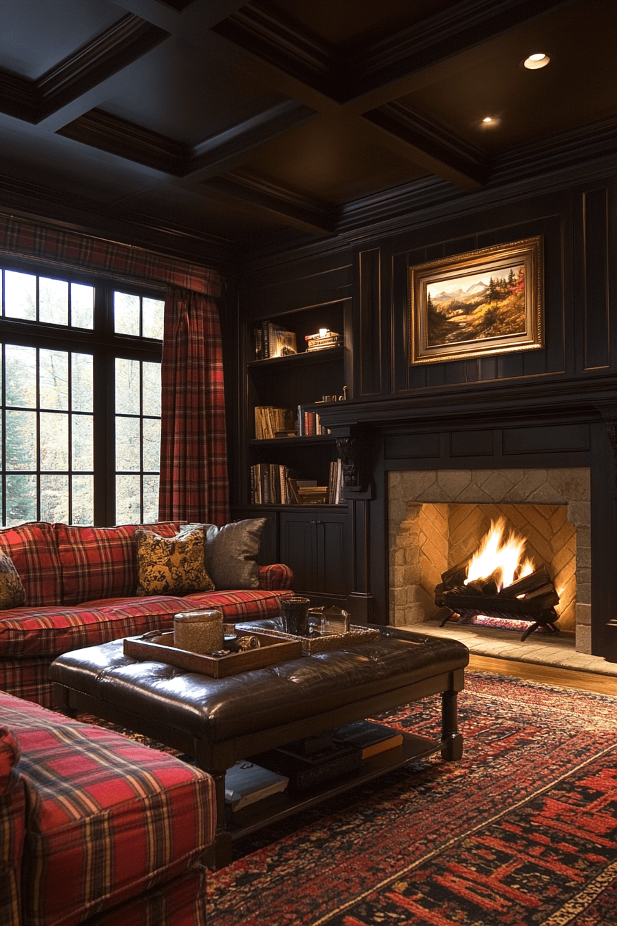 old cabin interior living room