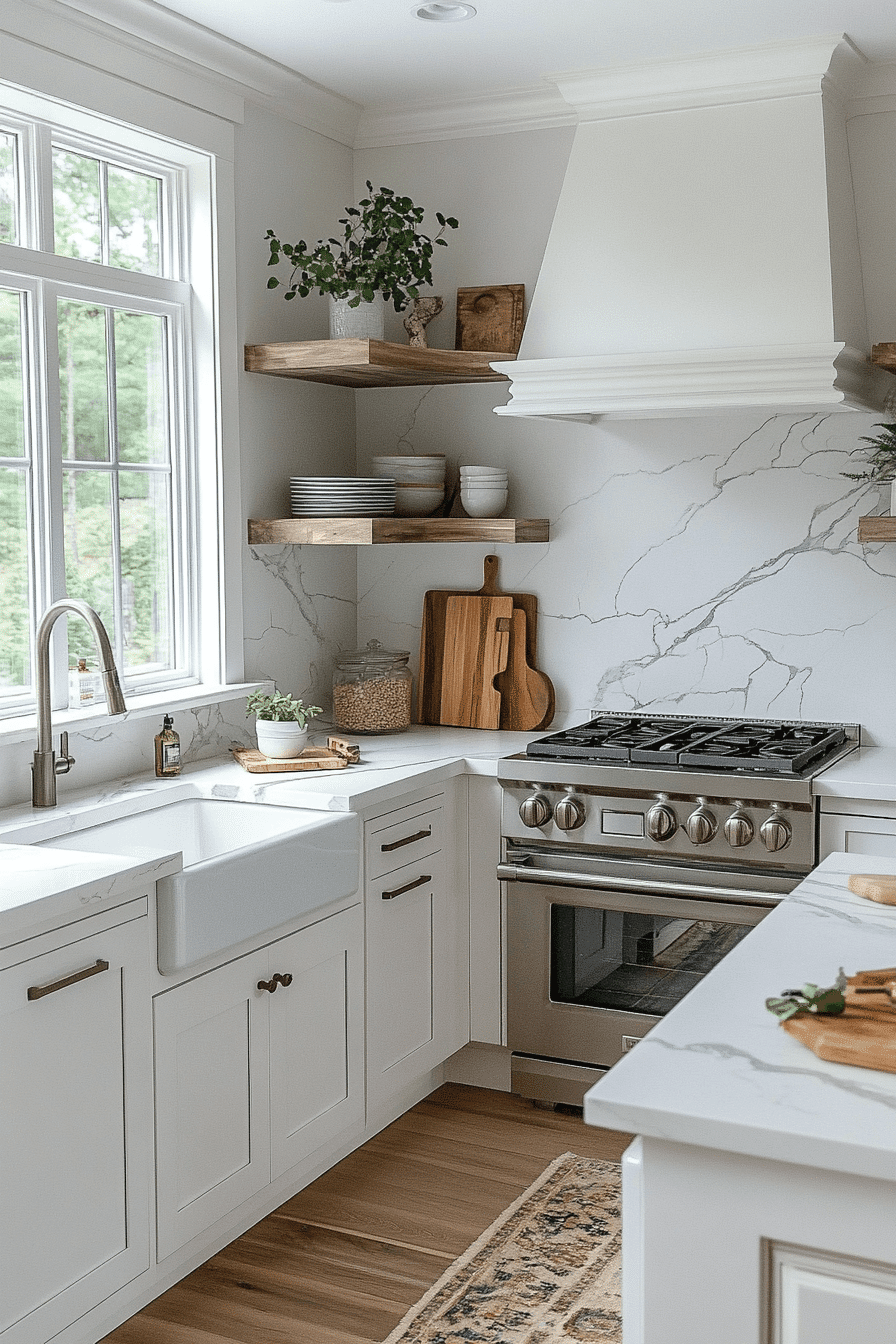29 White Marble Kitchen Ideas To Create A Statement Cooking Area ...