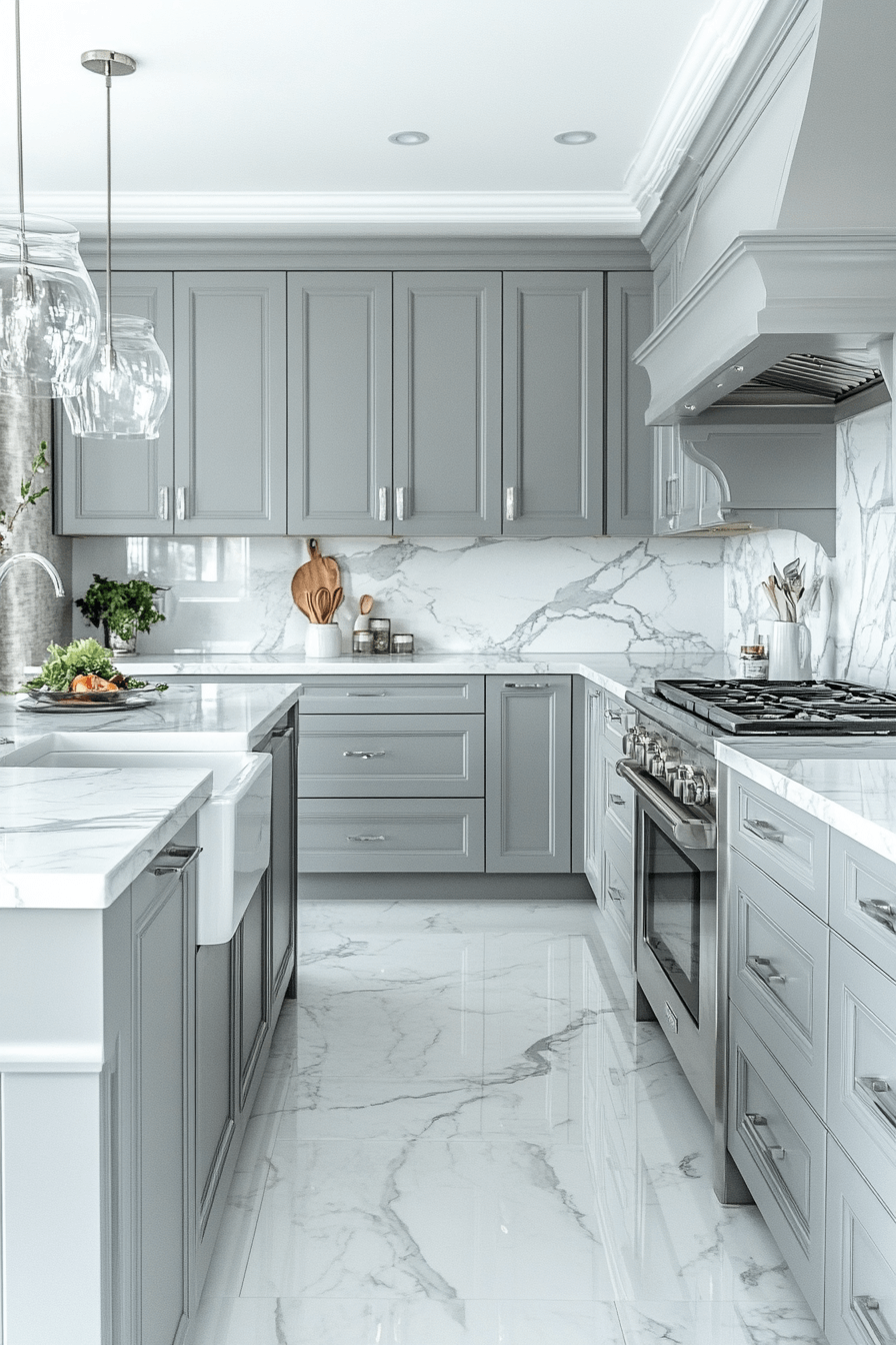 29 Grey and White Kitchen Ideas to Achieve a Chic Minimalist Style 18 grey and white kitchen