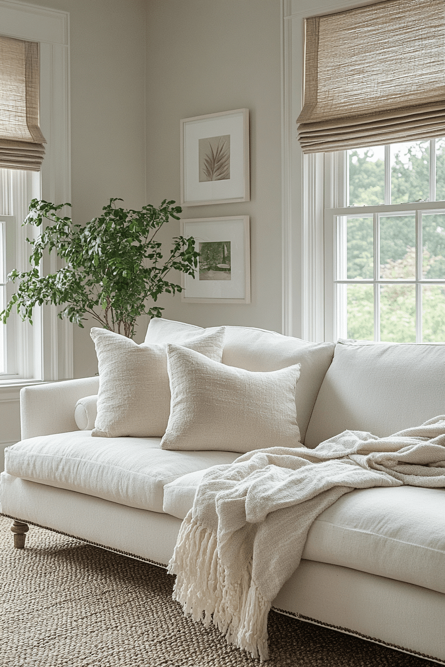 white living room decor