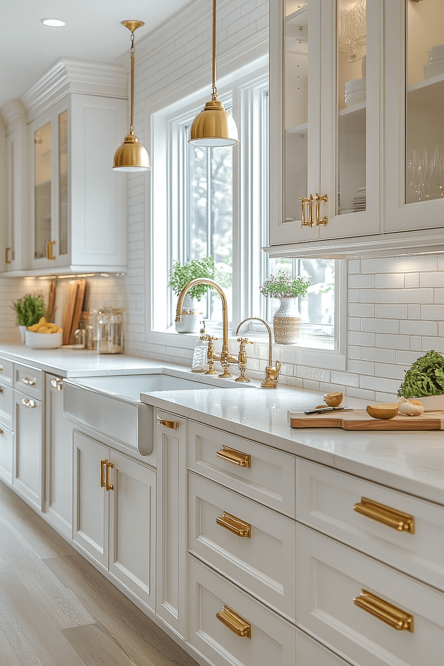 29 White And Gold Kitchen Ideas To Create A Stunning Statement ...