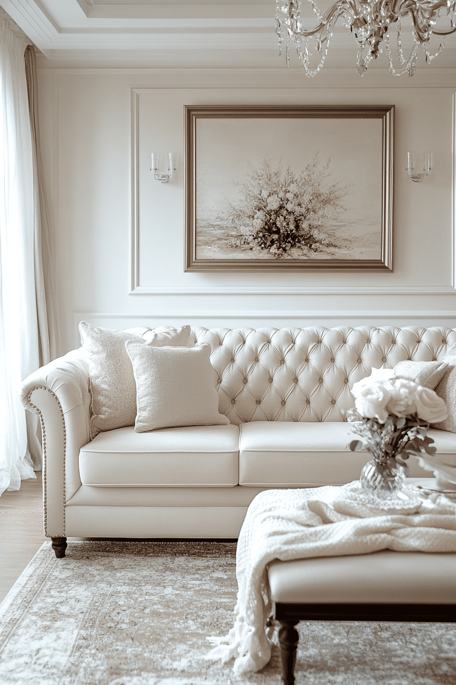 white living room decor