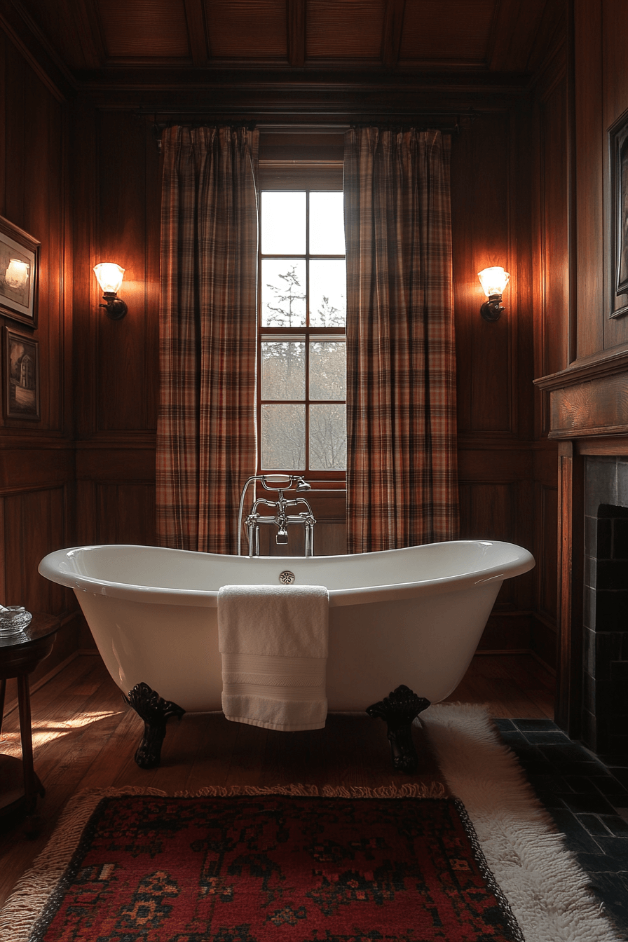 old cabin interior bathroom
