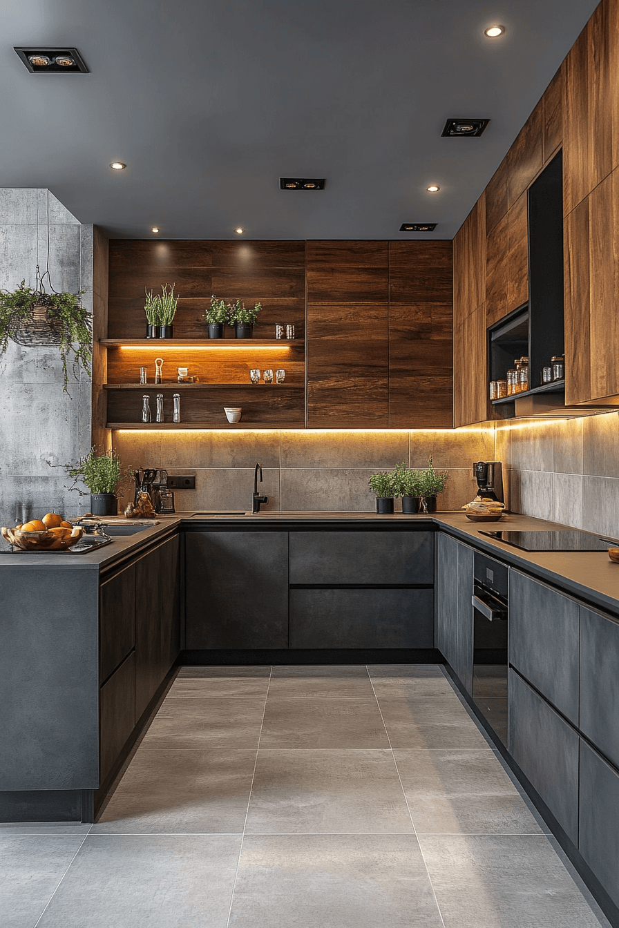 grey and white kitchen