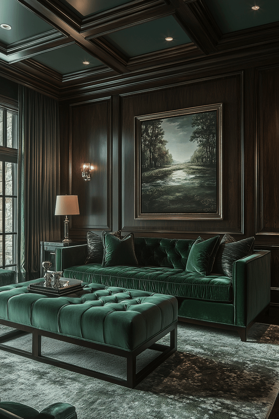 green living room decor