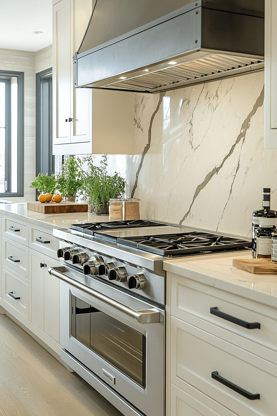 29 White Marble Kitchen Ideas To Create A Statement Cooking Area ...