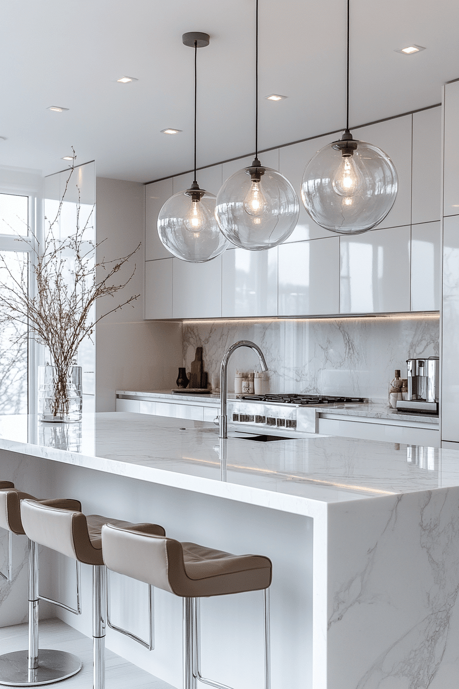 grey and white kitchen