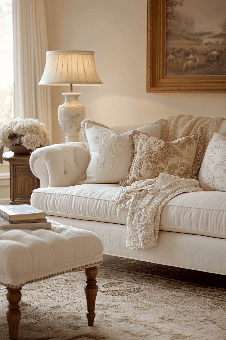 white living room decor