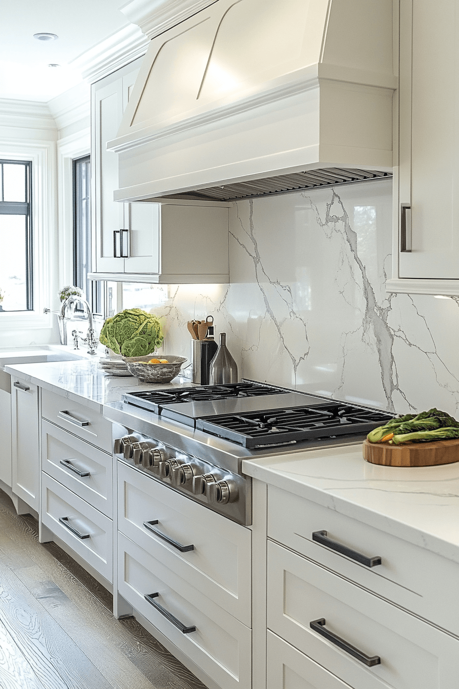 29 White Marble Kitchen Ideas To Create A Statement Cooking Area ...