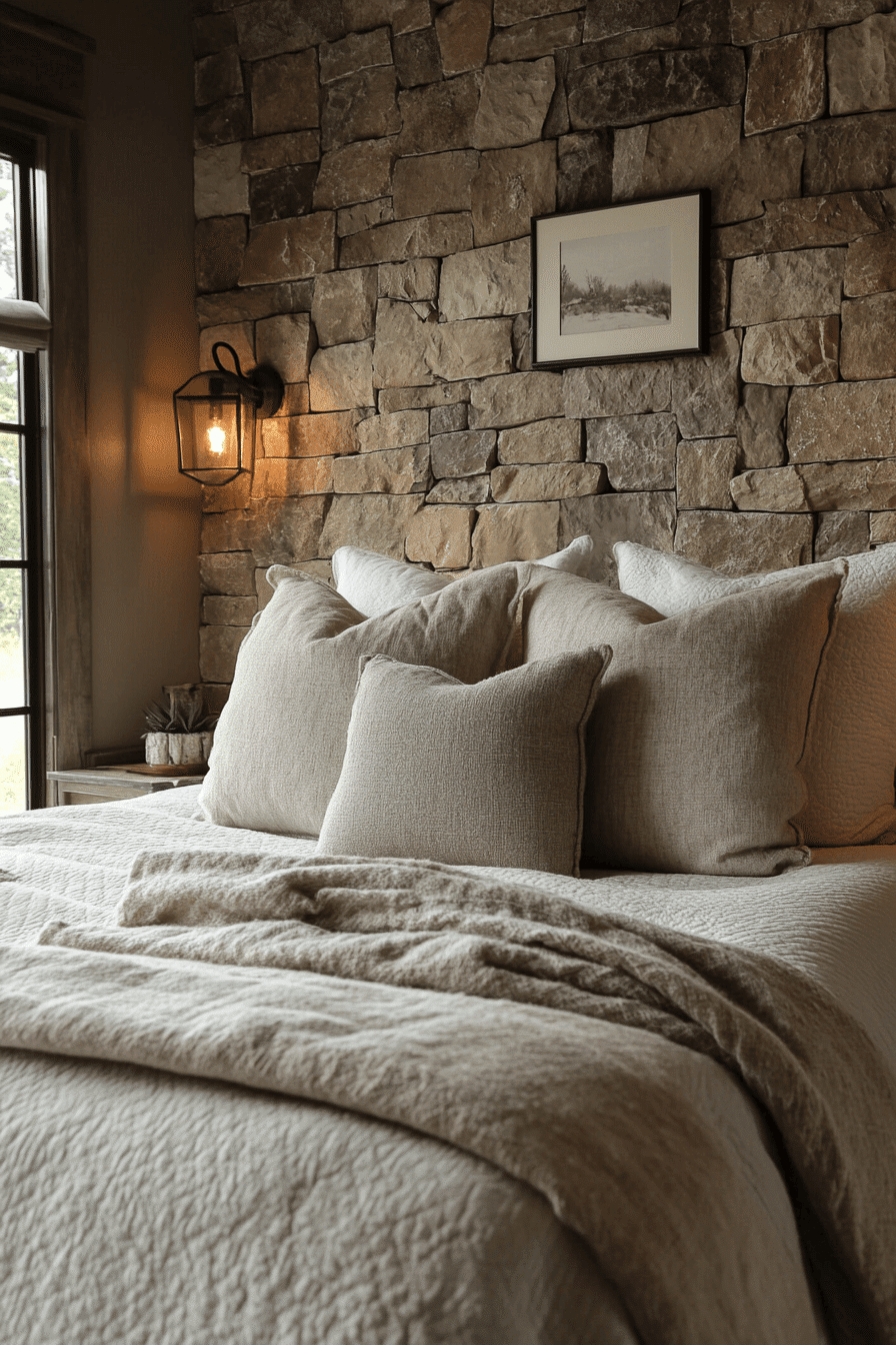 Stone Wall Bedroom