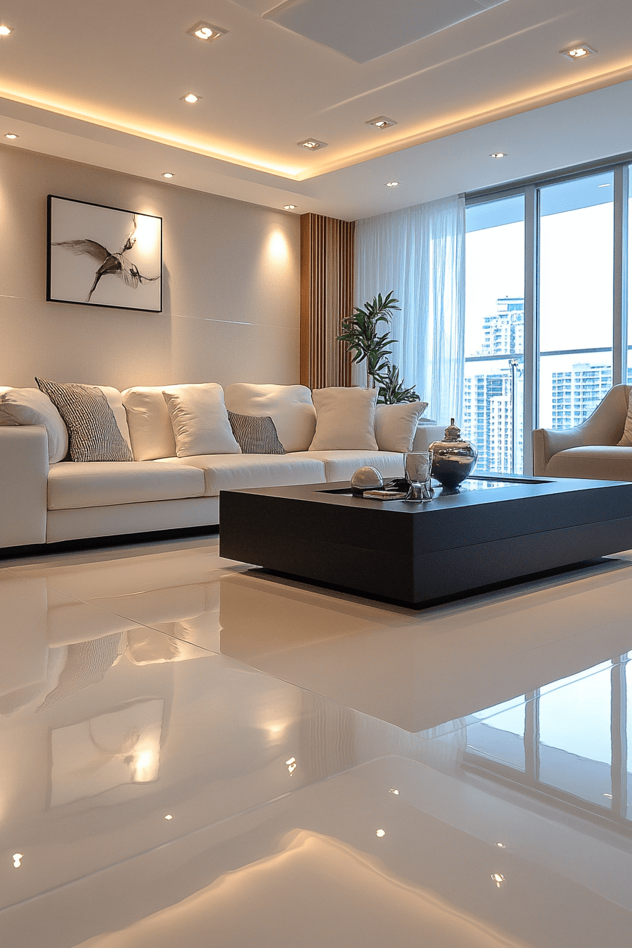 white living room decor