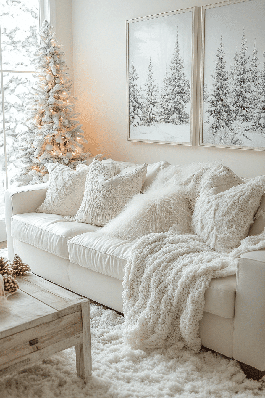 white living room decor