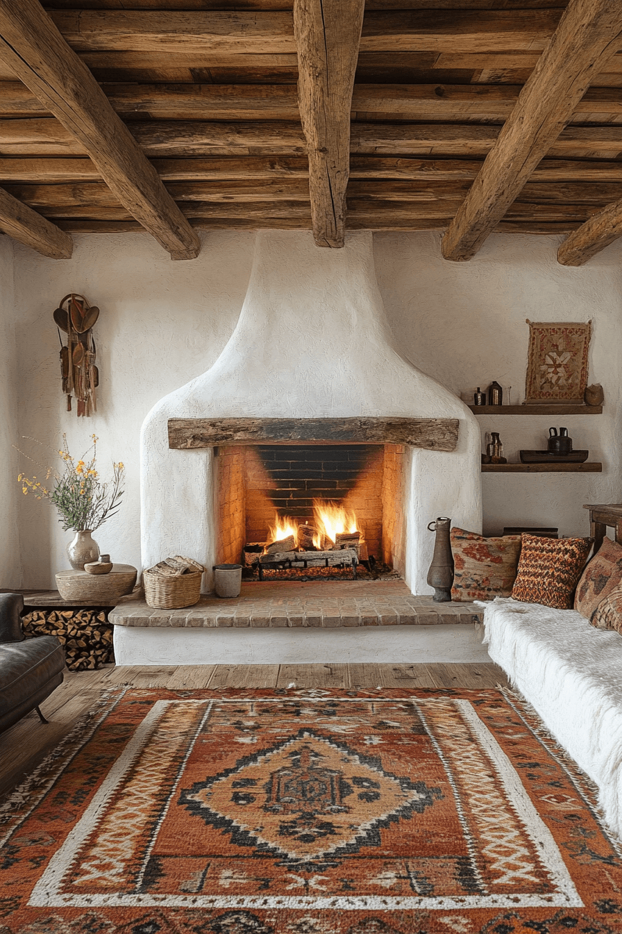 old cabin interior living room