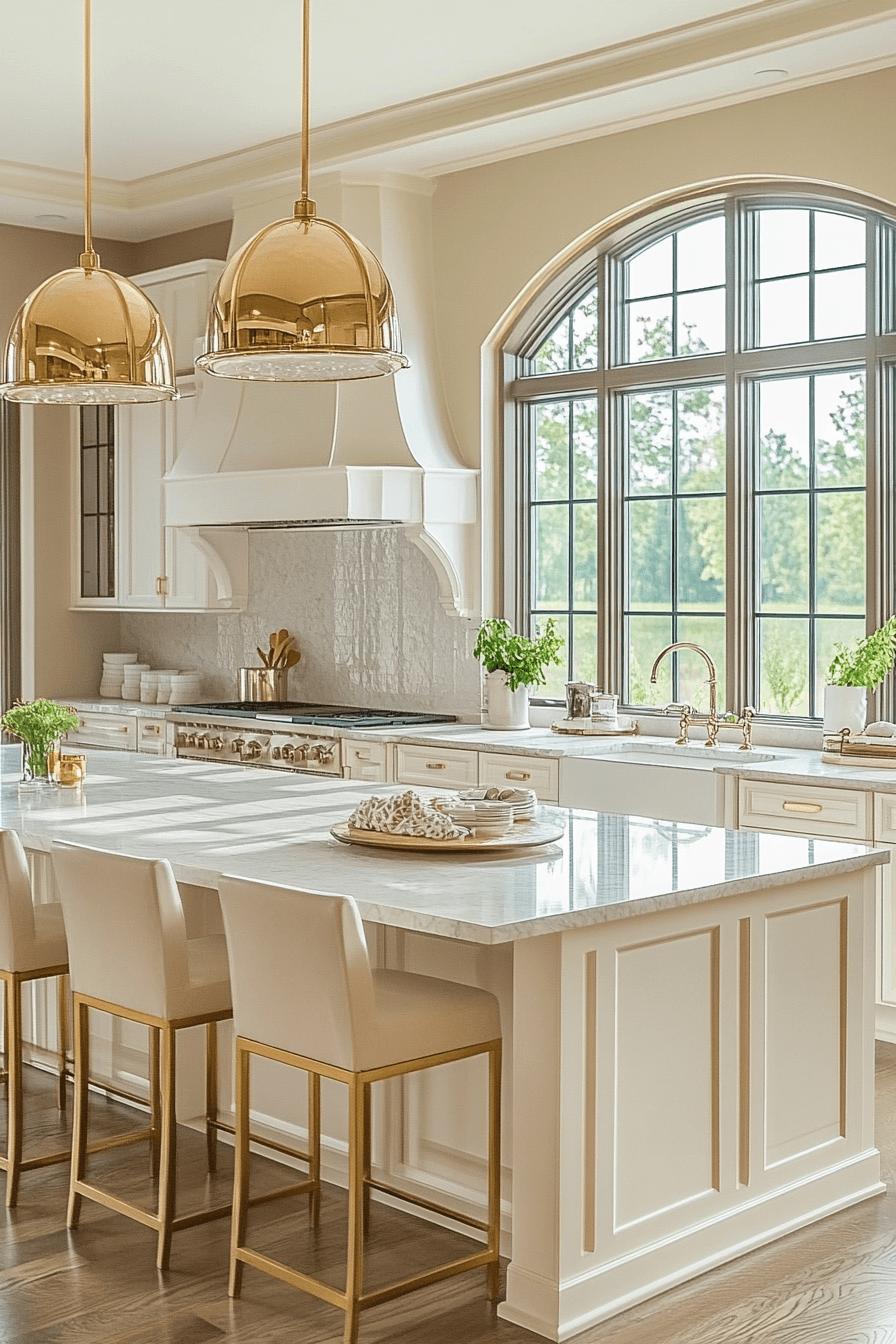 29 White And Gold Kitchen Ideas To Create A Stunning Statement ...