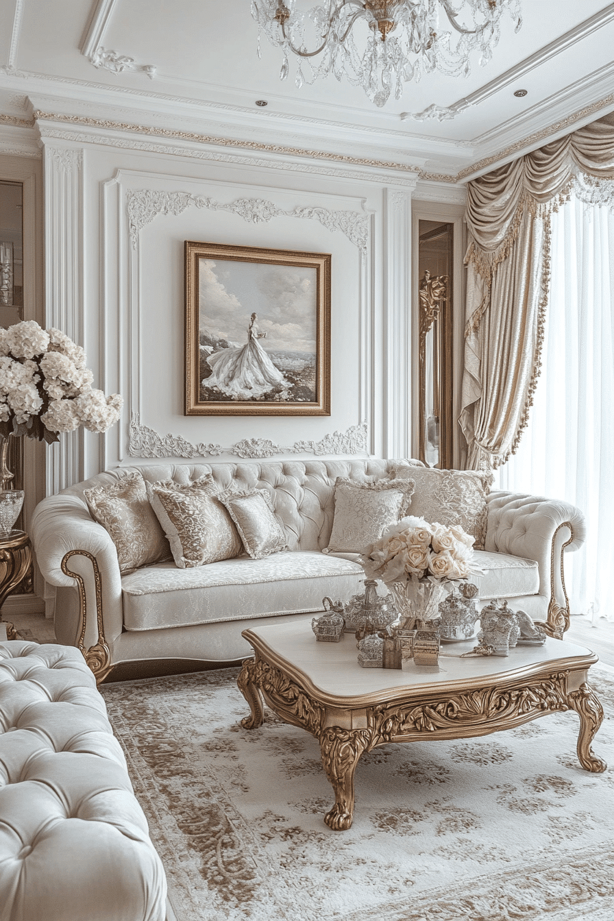white living room decor
