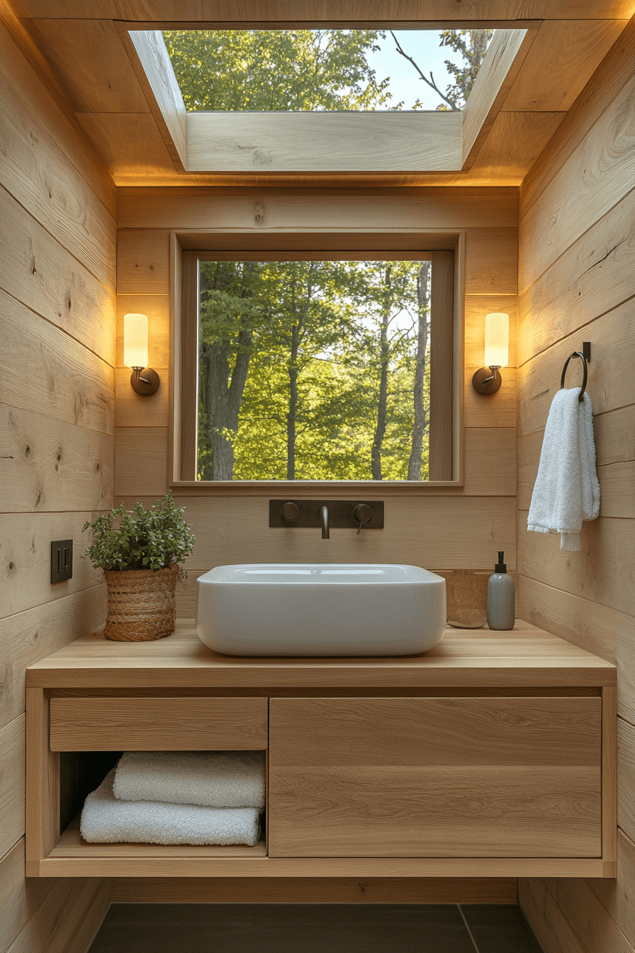 old cabin interior bathroom