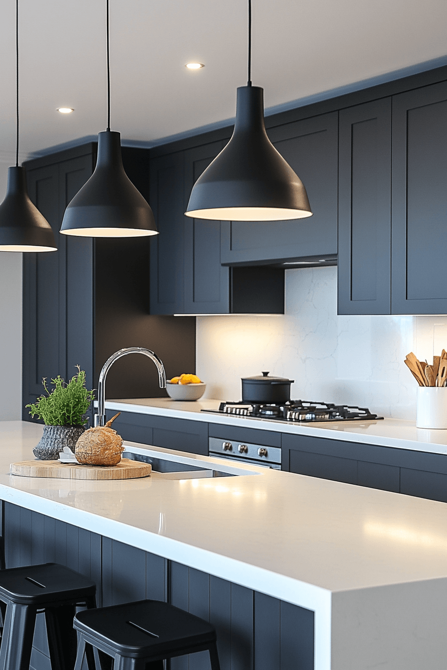 grey and white kitchen