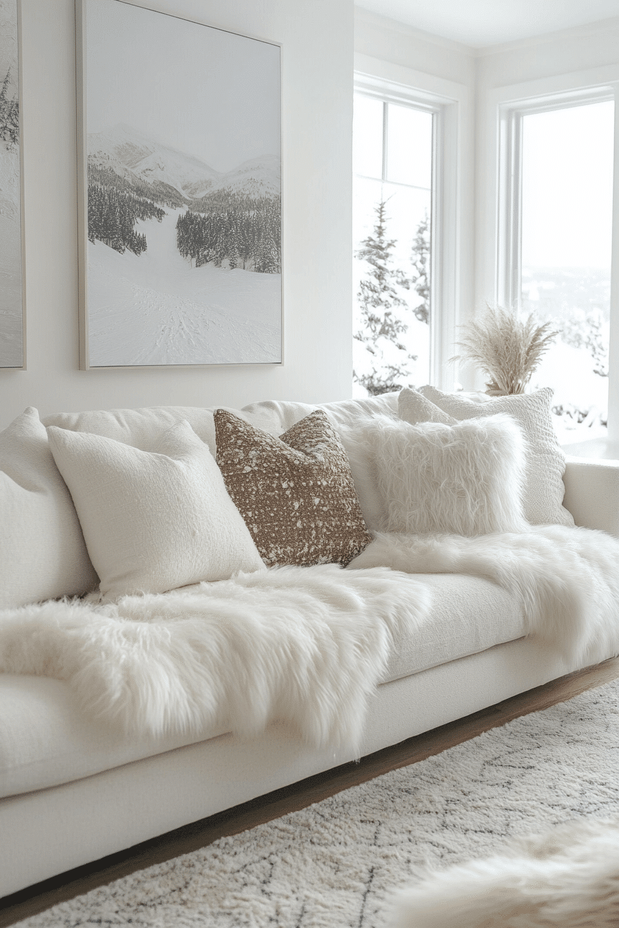 white living room decor