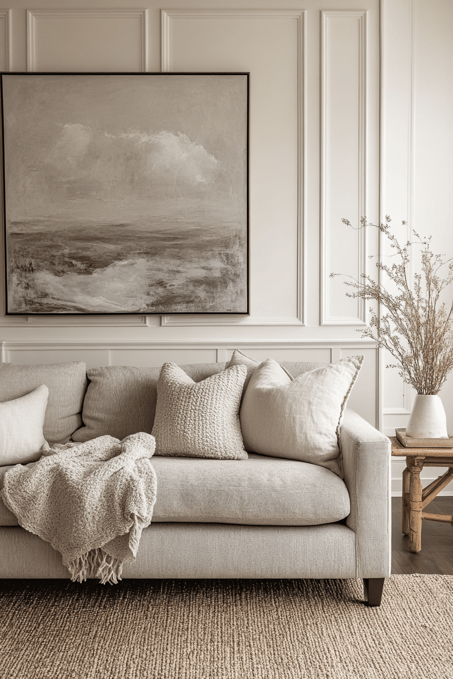 gray couch living room