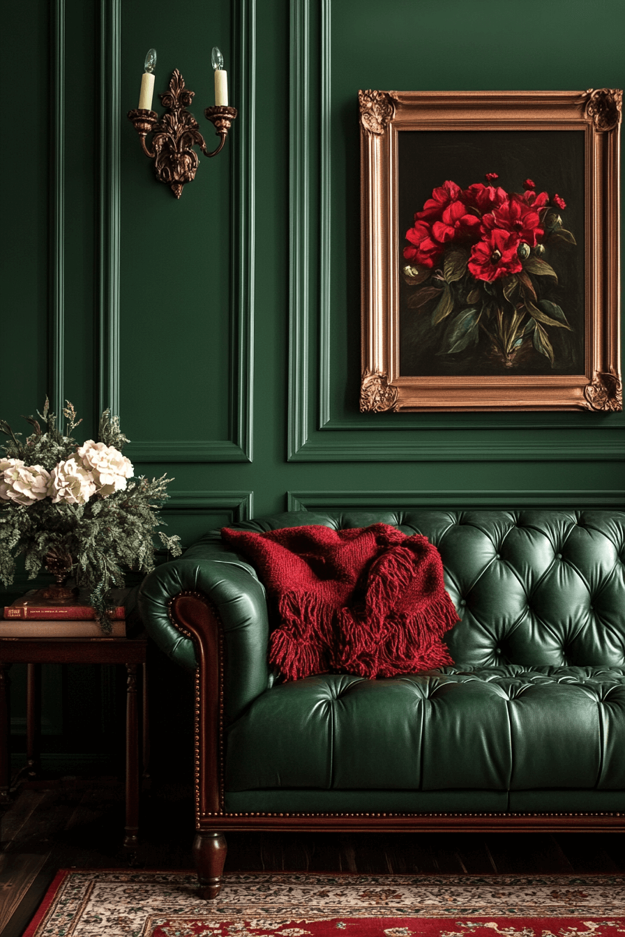 green living room decor