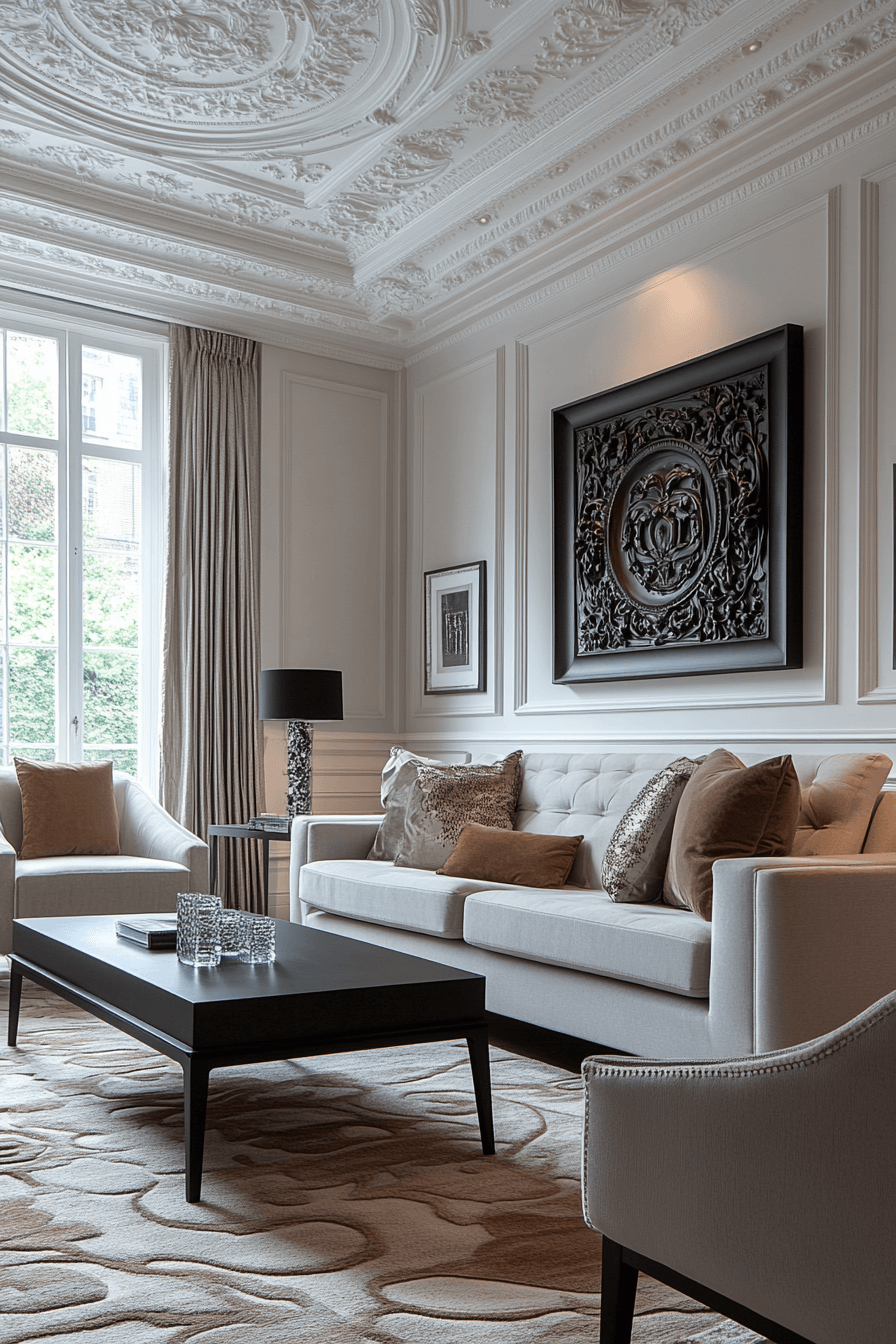 modern victorian living room