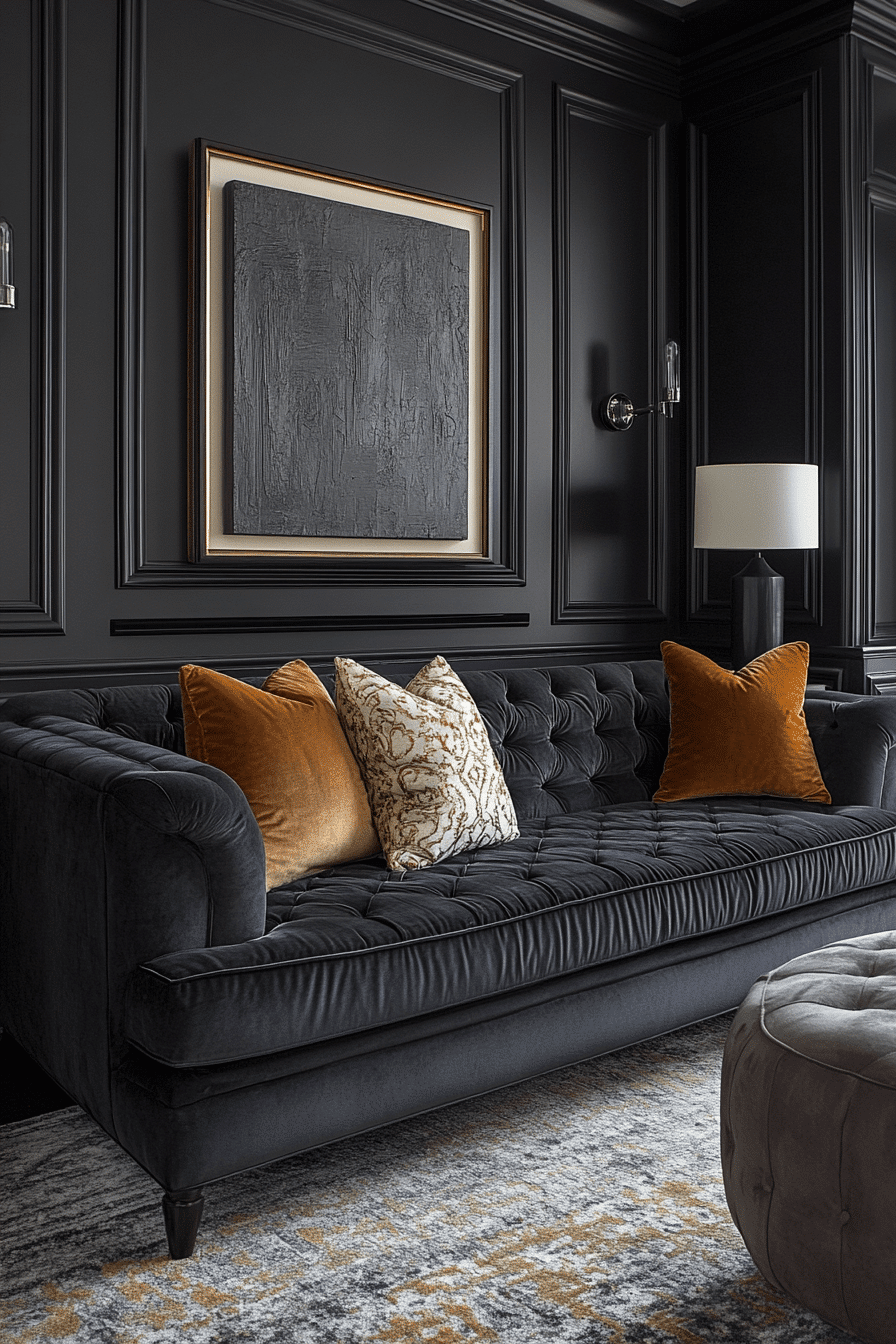 gray couch living room