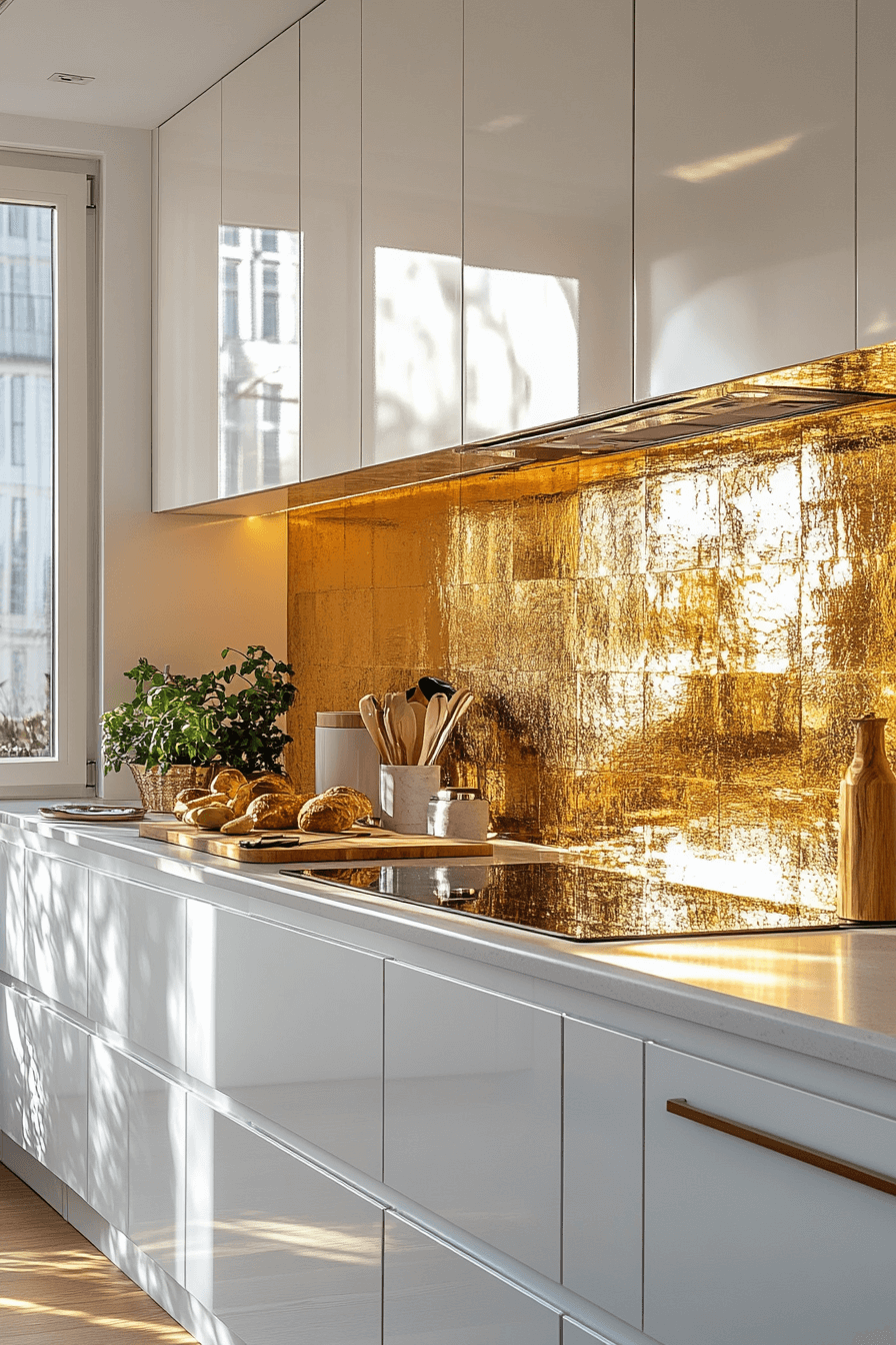 29 White And Gold Kitchen Ideas To Create A Stunning Statement ...