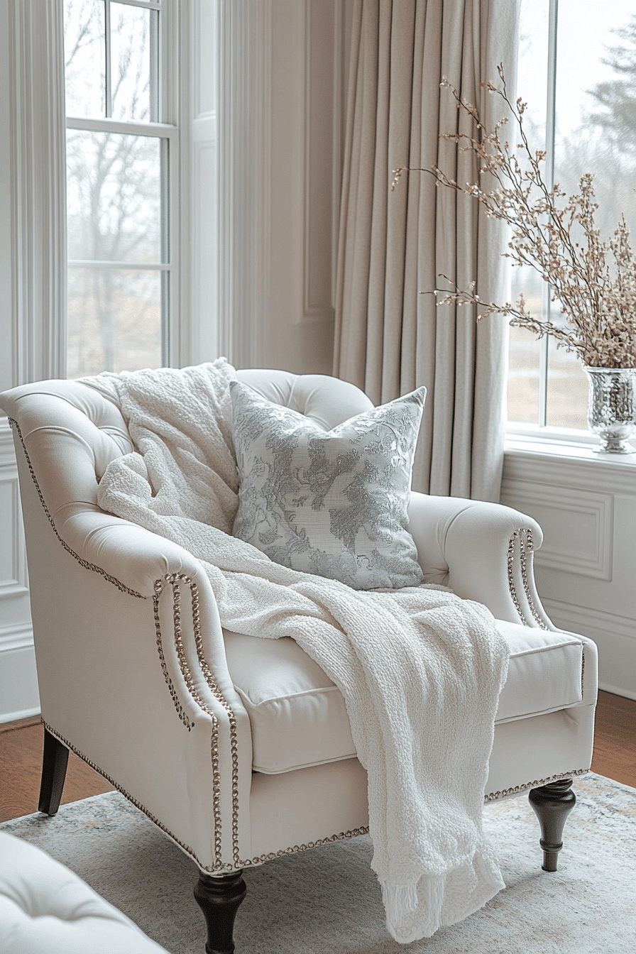 white living room decor