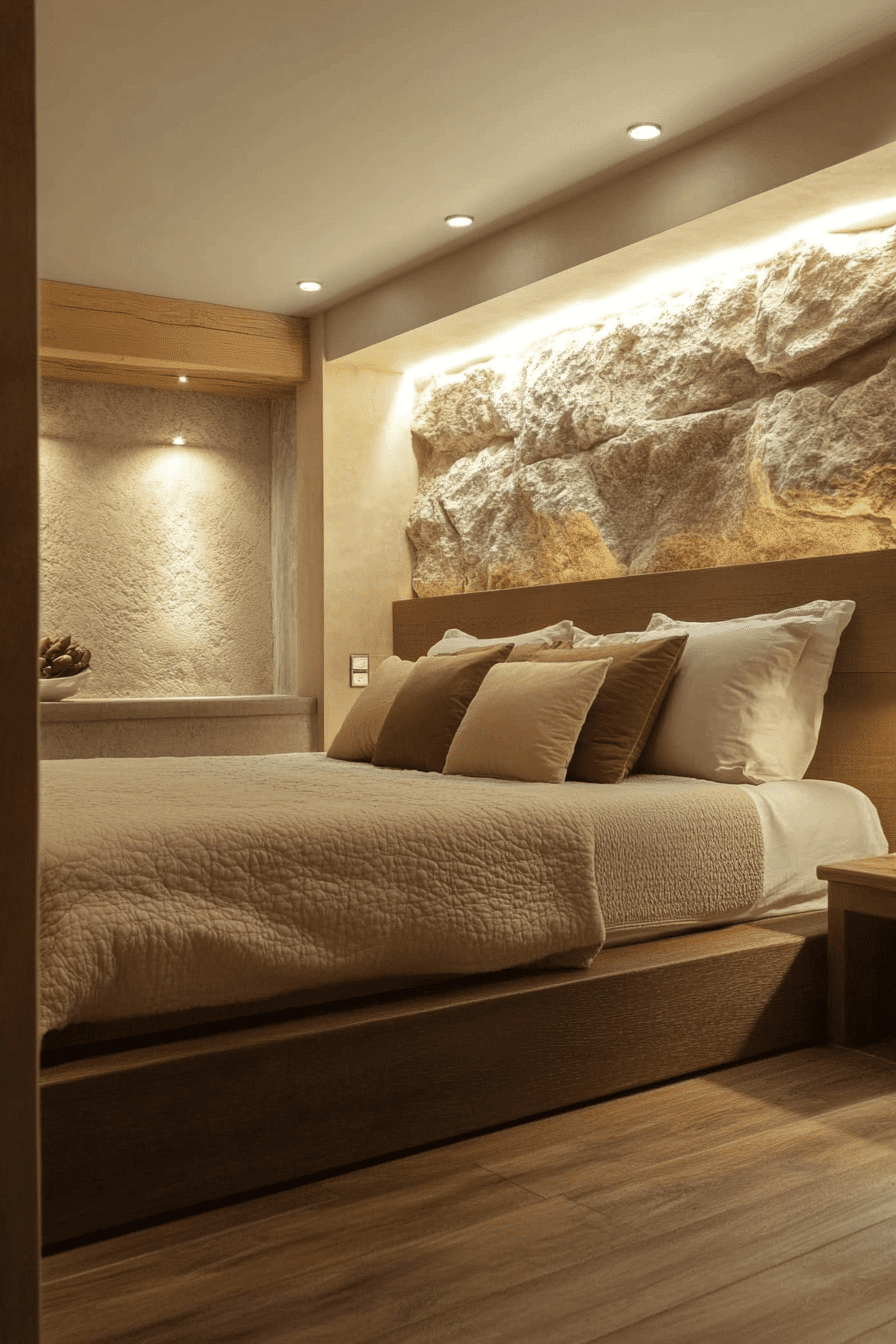 Stone Wall Bedroom
